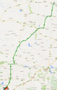 Big bike trip day 4 map
