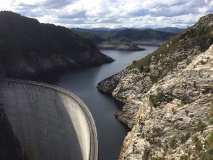 Bike trip dam wall